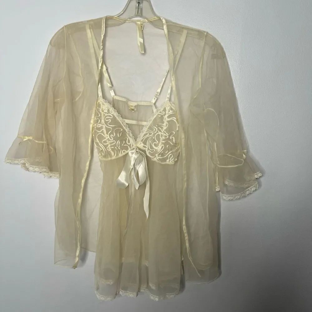 Sear vintage sheer gown and cover size medium